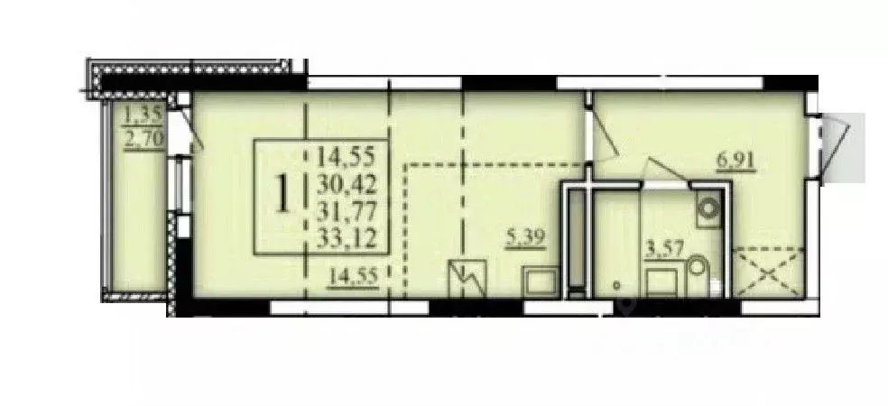 1-к кв. Башкортостан, Уфа Затон-Восточный жилрайон, Паруса жилой ... - Фото 1