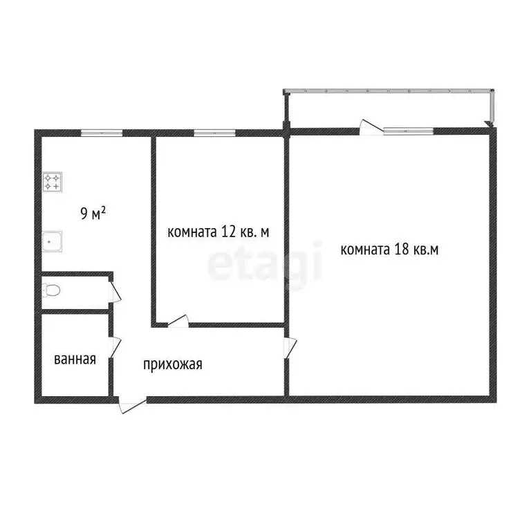 2-комнатная квартира: Кострома, Никитская улица, 60 (51.5 м) - Фото 1