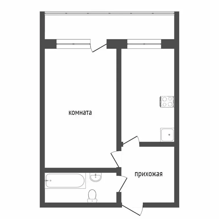 1-комнатная квартира: Улан-Удэ, Ключевская улица, 54В (35.4 м) - Фото 1