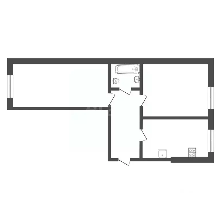 2-к кв. Тульская область, Кимовск ул. Мелихова, 16 (46.6 м) - Фото 2