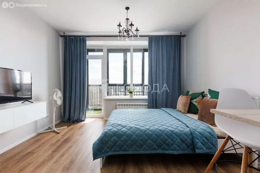 Квартира-студия: Новосибирск, улица Бориса Богаткова, 192А (32 м) - Фото 1