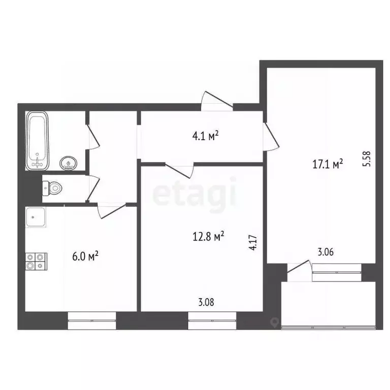 2-к кв. Ярославская область, Ярославский муниципальный округ, д. ... - Фото 2