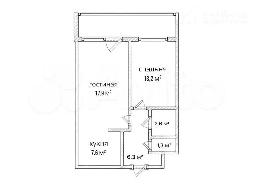 2-к. квартира, 48,9 м, 9/17 эт. - Фото 0