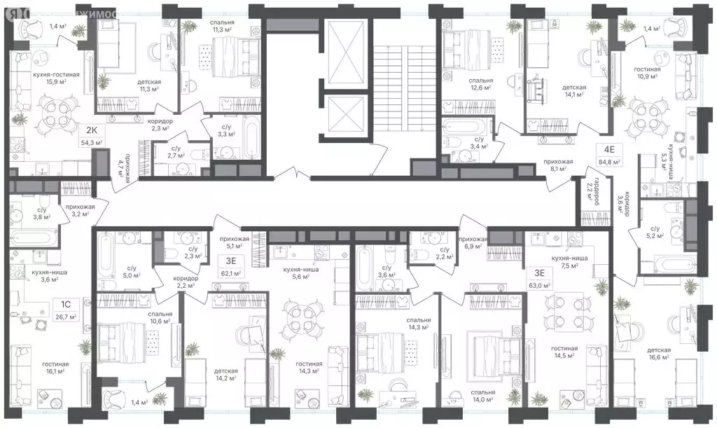 4-комнатная квартира: Москва, САО, Головинский район, жилой комплекс ... - Фото 2
