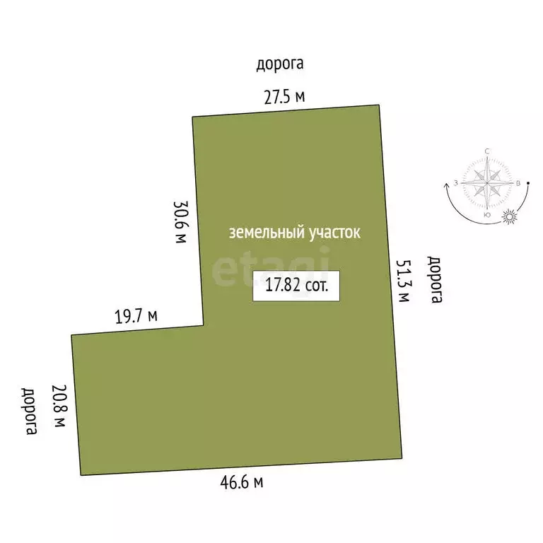 Участок в Тюменский муниципальный округ, деревня Нариманова (17.8 м) - Фото 1