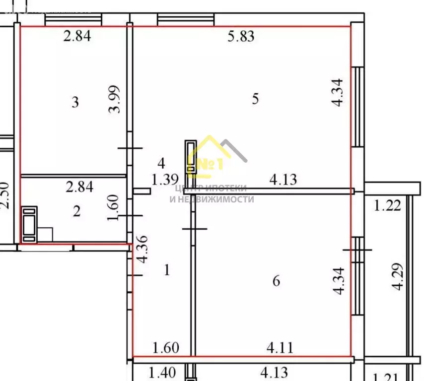 3-комнатная квартира: Западный, улица Дружбы, 3 (65 м) - Фото 1