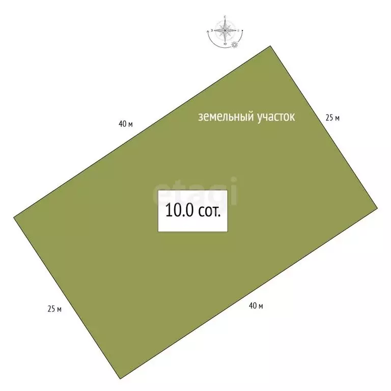 Участок в село Бирюля, Луговая улица (9.99 м) - Фото 1