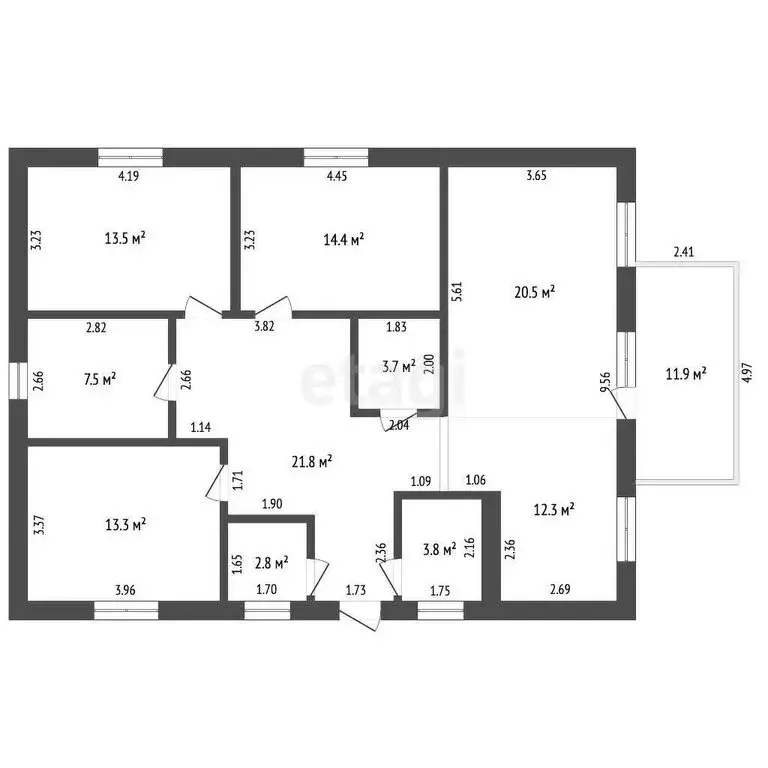 Дом в Тимофеевка, улица Строителей (120 м) - Фото 1