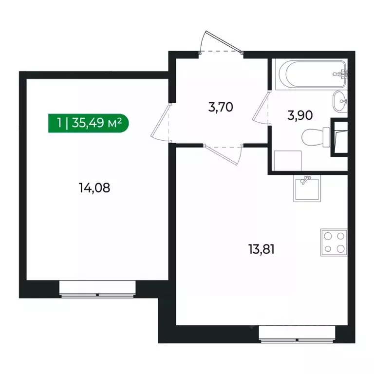 1-к кв. Ленинградская область, Сертолово Всеволожский район, Сертолово ... - Фото 2