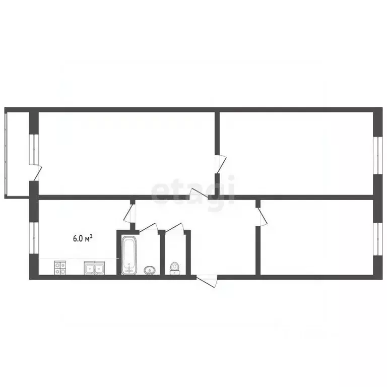 3-к кв. Свердловская область, Ревда ул. Цветников, 2 (58.8 м) - Фото 2