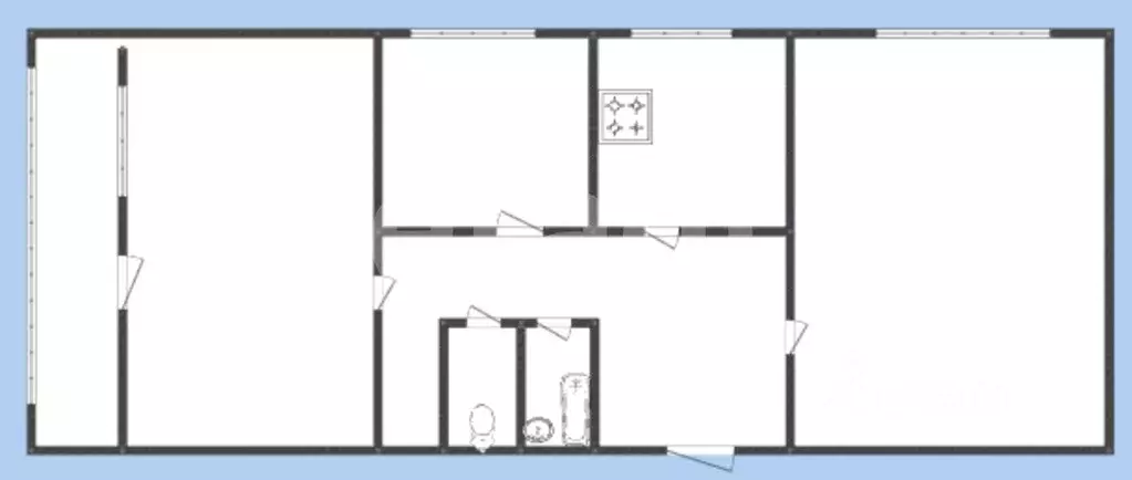 3-к кв. Смоленская область, Ярцево ул. Энтузиастов, 13 (62.9 м) - Фото 2