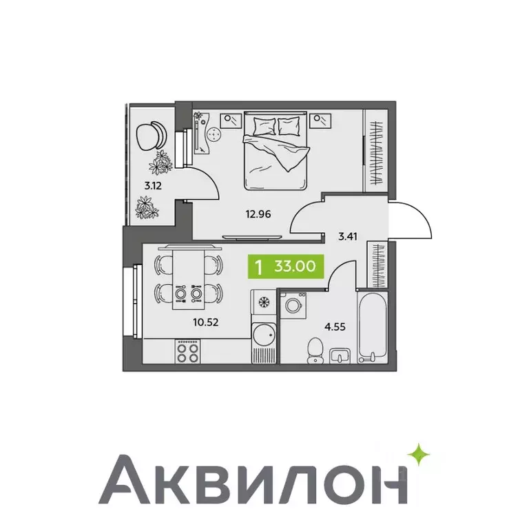 1-к кв. Архангельская область, Северодвинск Аквилон Север жилой ... - Фото 0
