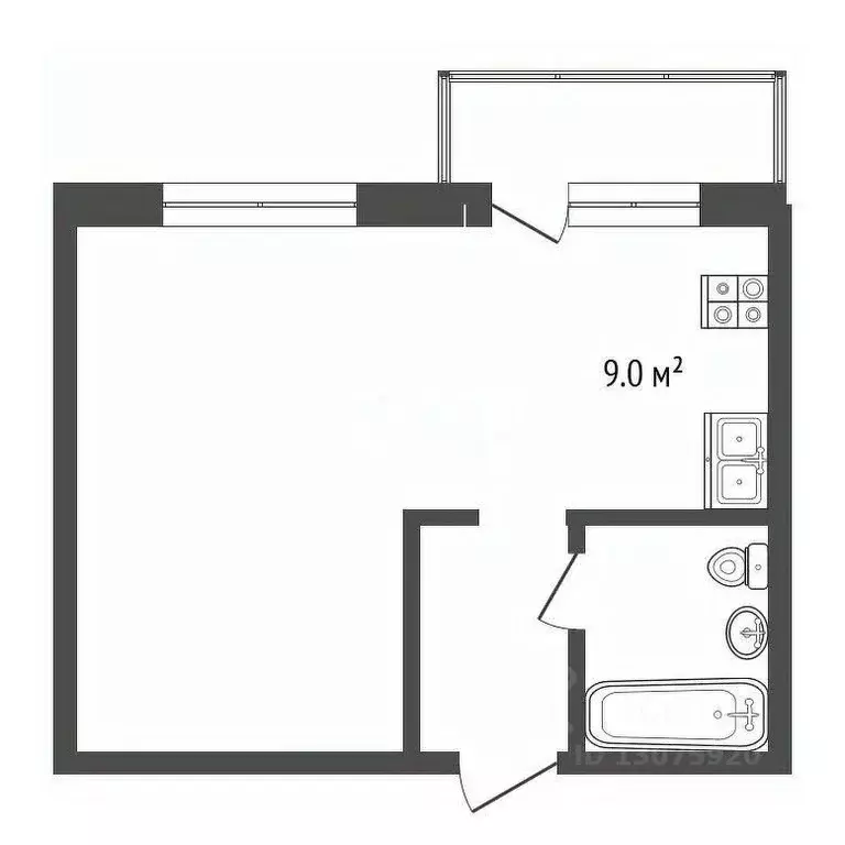 Студия Ярославская область, Ярославль ул. Зелинского, 15к2 (30.0 м) - Фото 2