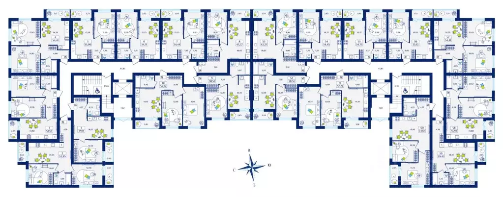 2-к кв. Калининградская область, Зеленоградск  (51.59 м) - Фото 2