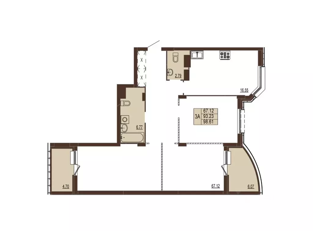 3-к кв. Владимирская область, Владимир ул. Мира, 5 (98.61 м) - Фото 1