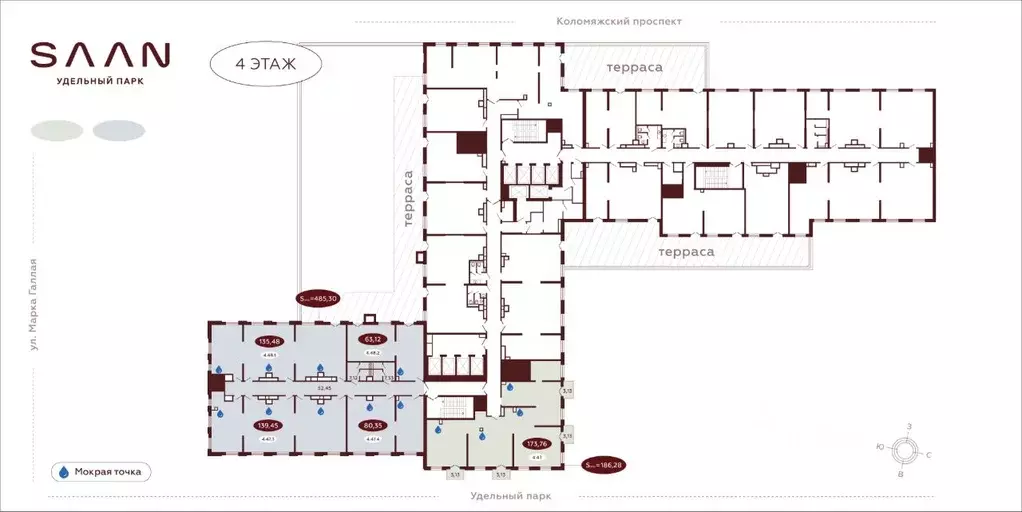 Офис в Санкт-Петербург Коломяжский просп., 19А (186 м) - Фото 2