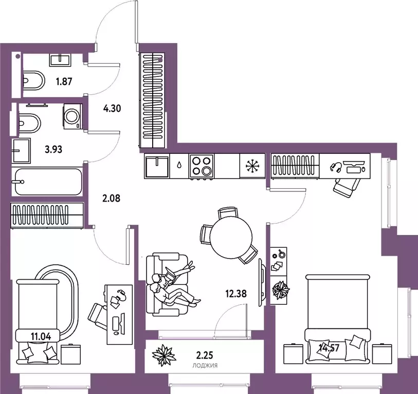 3-к кв. Московская область, Мытищи Страна.Парковая жилой комплекс ... - Фото 1