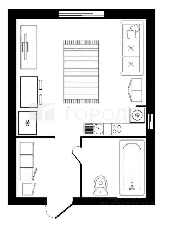 Студия Томская область, Томск просп. Ленина, 236 (25.0 м) - Фото 2