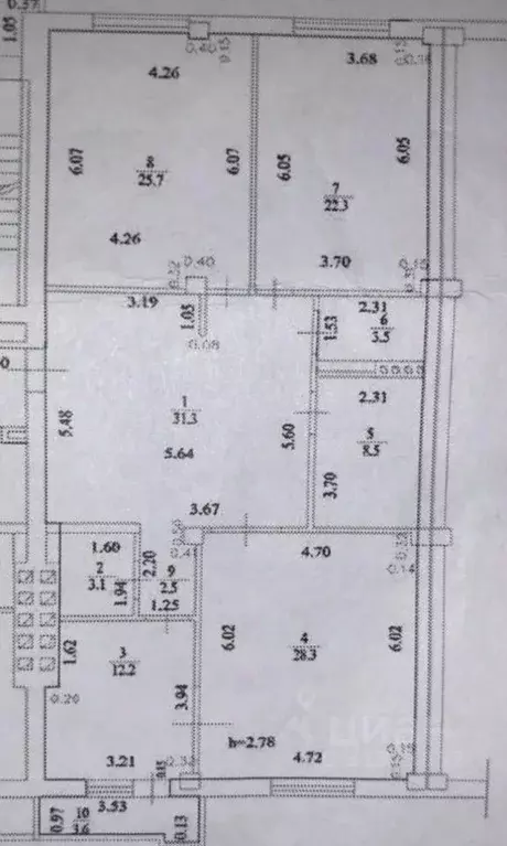 3-к кв. Башкортостан, Уфа ул. Пушкина, 45/1 (138.0 м) - Фото 2