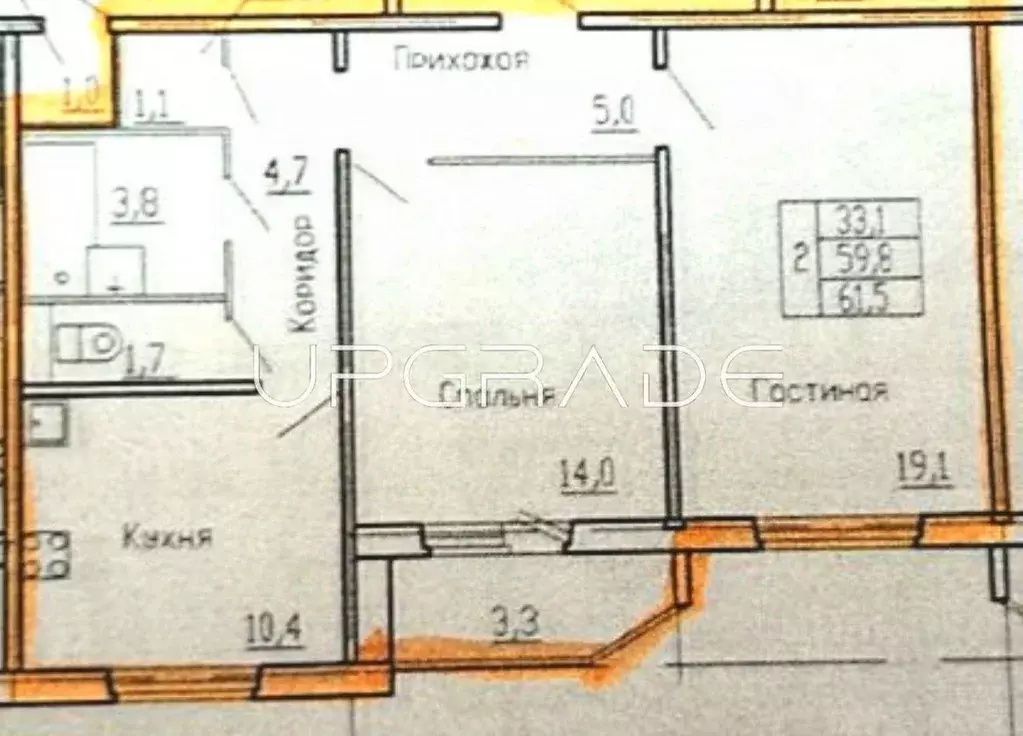 2-к кв. Орловская область, Орел ул. Емлютина, 22 (59.7 м) - Фото 1