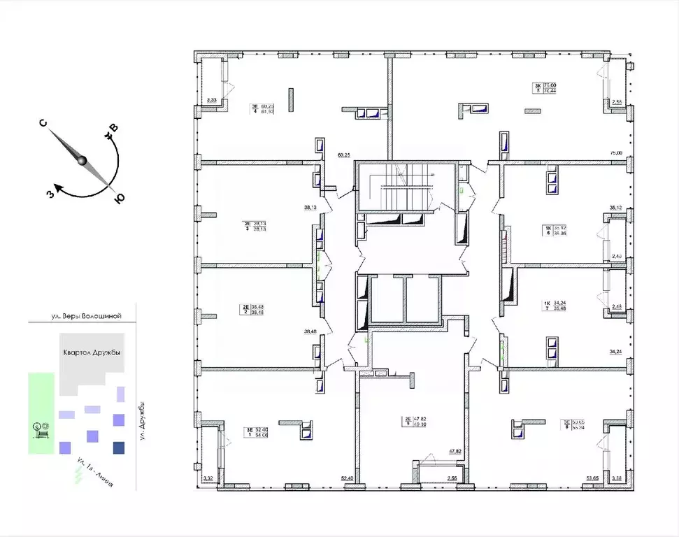 1-к кв. Кемеровская область, Кемерово ул. Дружбы, 11 (34.24 м) - Фото 2