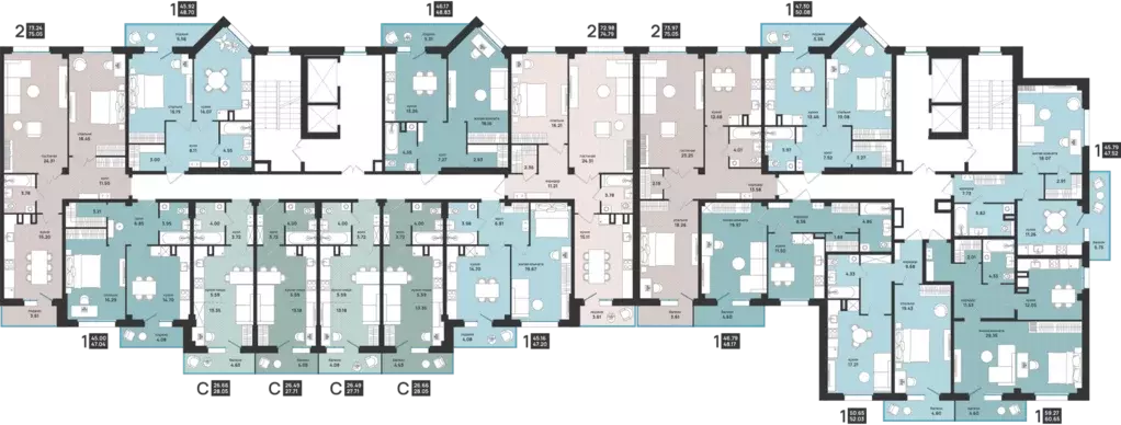 1-к квартира, 47.2 м - Фото 1