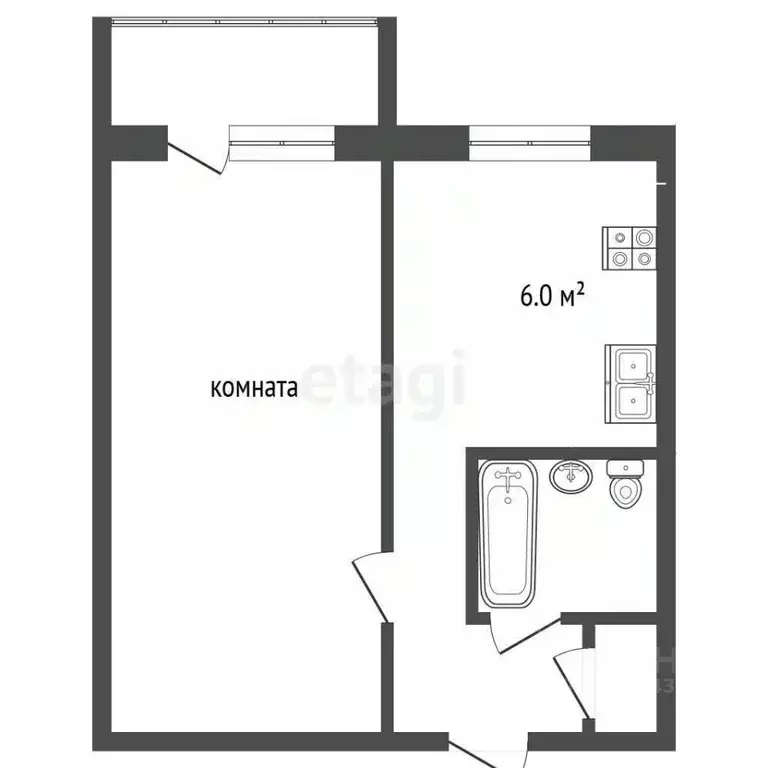 1-к кв. Московская область, Химки Юбилейный просп., 30 (30.0 м) - Фото 2