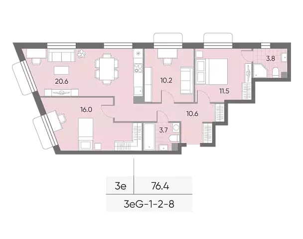 Продаётся 3-к квартира, 76.4 м - Фото 1