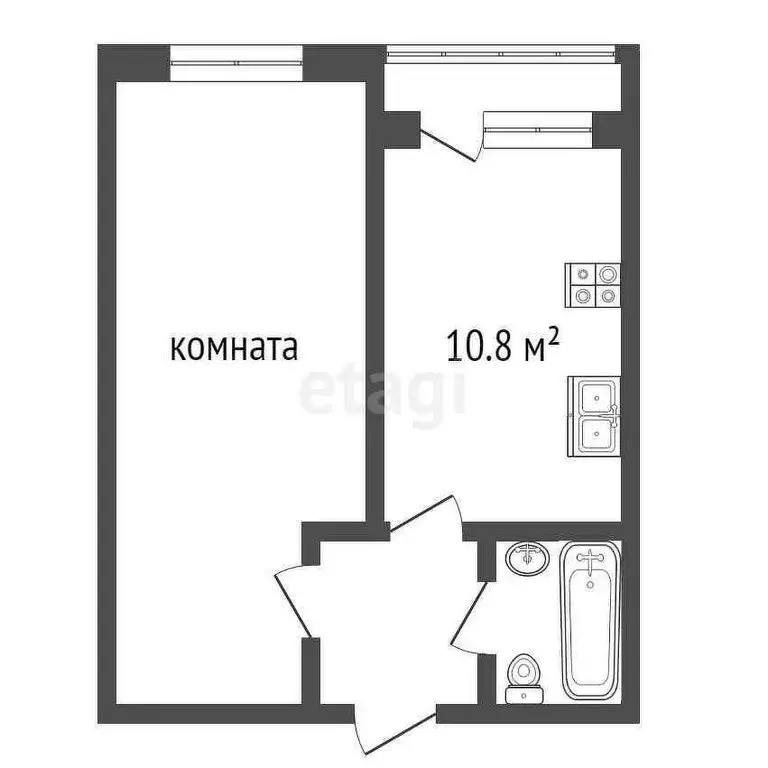 1-комнатная квартира: Москва, улица Академика Скрябина, 3/1к1 (40.6 м) - Фото 1