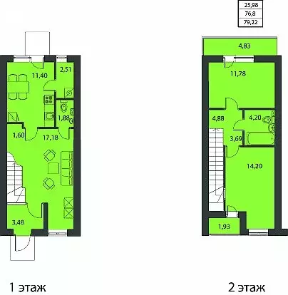 Дом в Аннинское городское поселение, деревня Большие Томики, ... - Фото 1