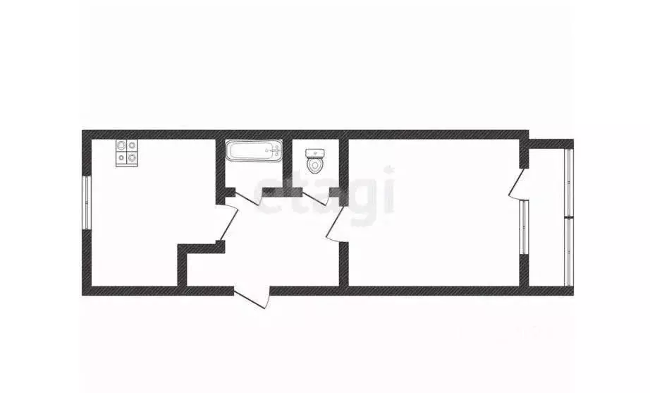 1-к кв. Смоленская область, Ярцево Автозаводская ул., 38 (37.7 м) - Фото 2