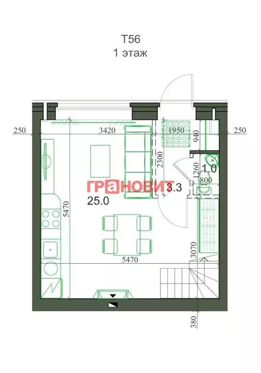 2-комнатная квартира: посёлок Элитный, микрорайон Берёзки, 158 (56.4 ... - Фото 0