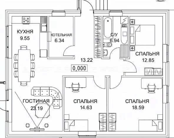 Дом в Татарстан, Лаишевский район, Егорьевское с/пос, д. Зимняя Горка ... - Фото 1