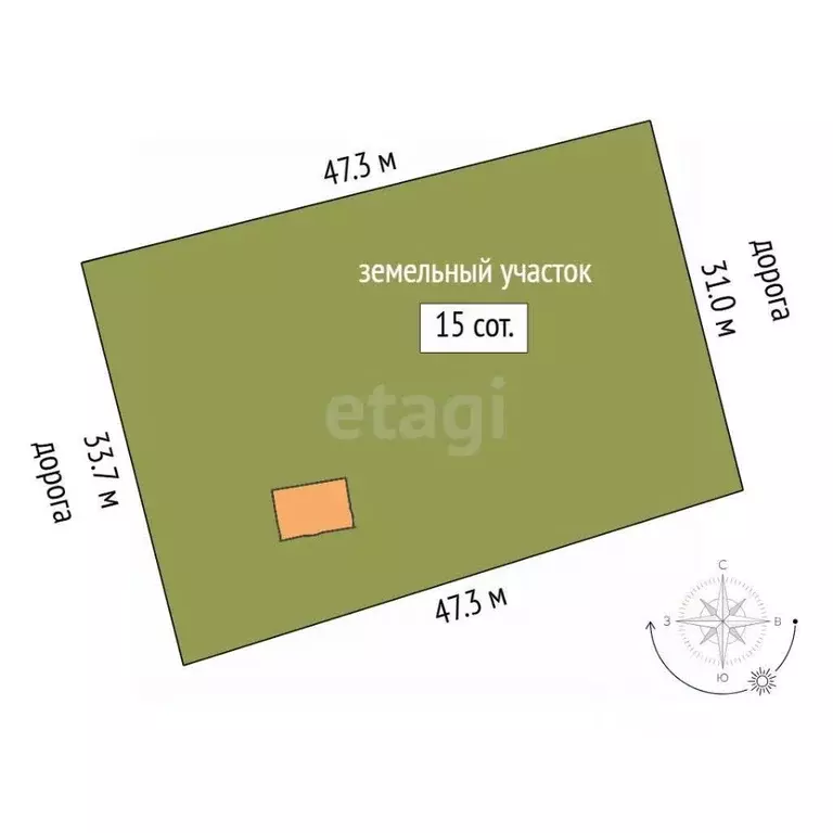 Участок в Свердловская область, Талица Петрунинская ул. (15.0 сот.) - Фото 2