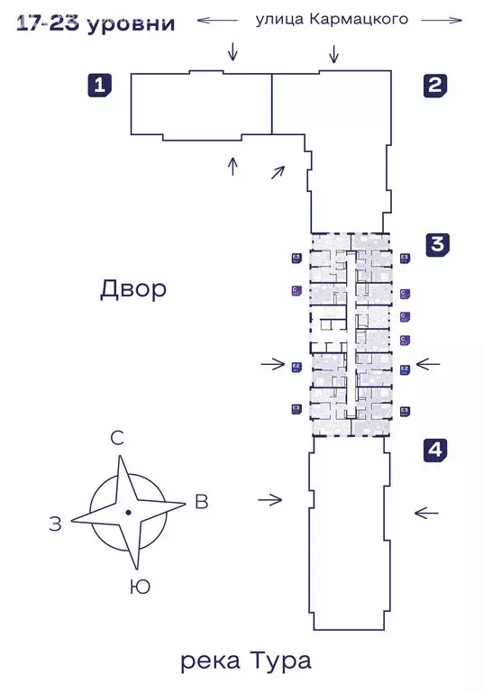 3-комнатная квартира: Тюмень, улица Евгения Войнова, 3 (57 м) - Фото 1