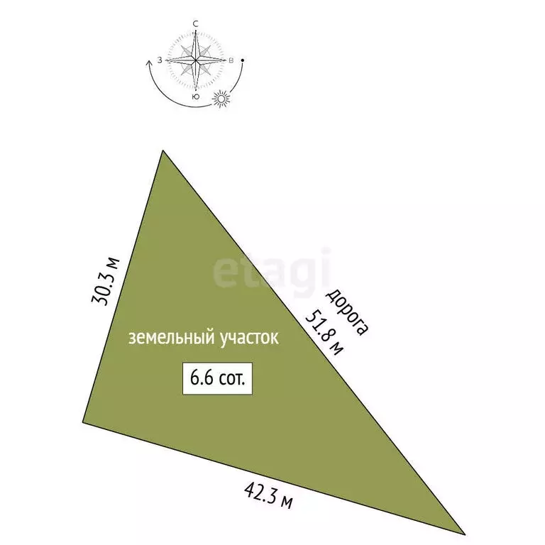 Участок в Батальненское сельское поселение, СНТ Нептун (6.63 м) - Фото 1