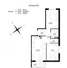 2-к кв. Ленинградская область, Тосненский район, Федоровское городское ... - Фото 1