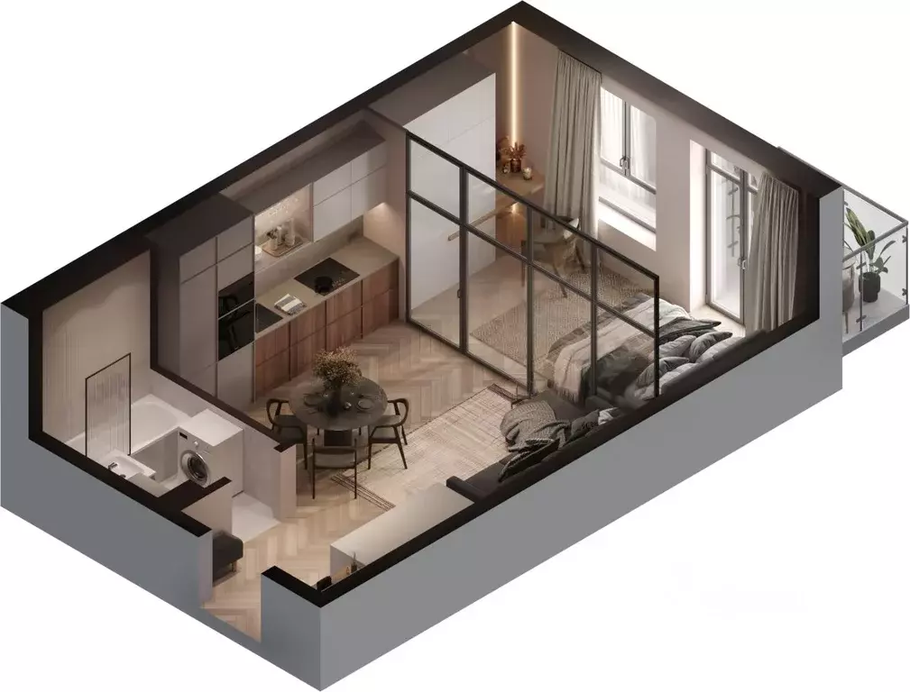 1-к кв. Калининградская область, Зеленоградск Грани жилой комплекс ... - Фото 1