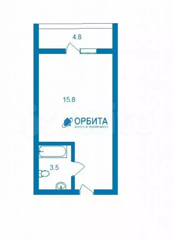 Квартира-студия, 20 м, 4/5 эт. - Фото 0