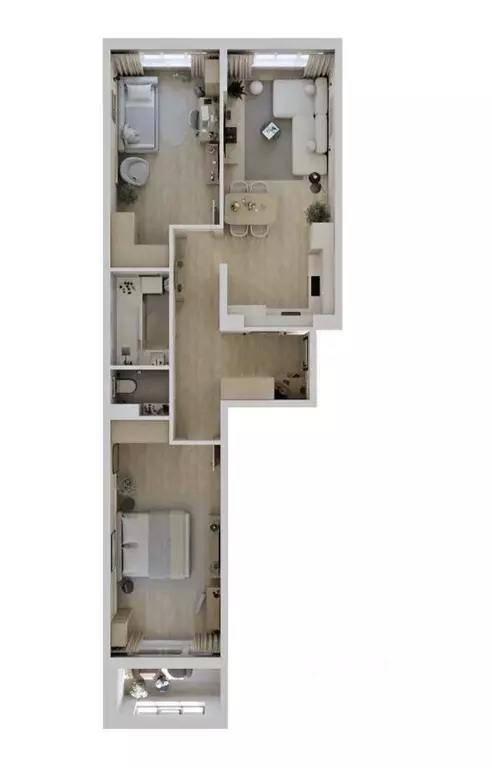 3-к кв. Саха (Якутия), Якутск ул. Чкалова, 39А (66.23 м) - Фото 0