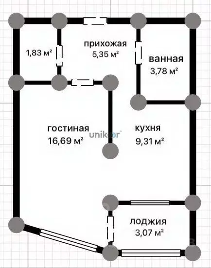 1-к кв. Башкортостан, Уфа ул. Минигали Губайдуллина, 10 (36.0 м) - Фото 0