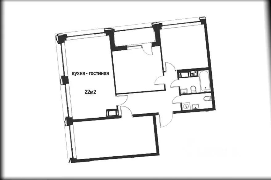 3-к кв. Санкт-Петербург ул. Челюскина, 8 (83.0 м) - Фото 0
