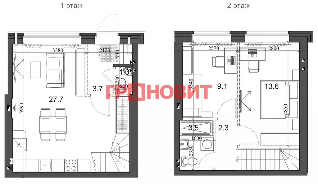 Таунхаус, 62.1 м - Фото 1