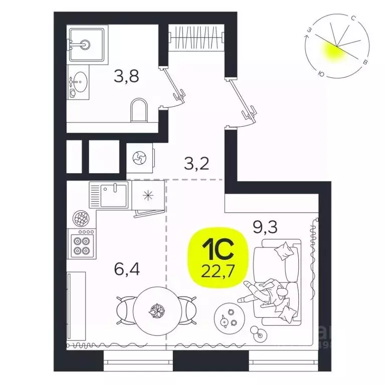 1-к кв. Свердловская область, Екатеринбург Южная Ботаника жилрайон, ... - Фото 1