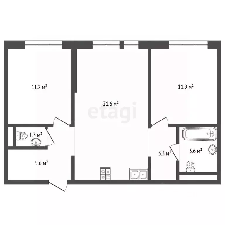 2-к кв. Москва ул. Малая Очаковская, 4Ак2 (58.5 м) - Фото 2