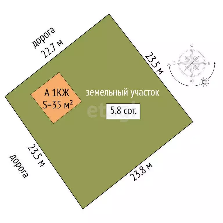 Дом в Тюмень, территория СОСН Калинка, 1-я Вишнёвая улица (35 м) - Фото 0