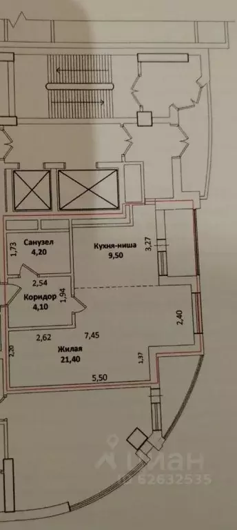 Студия Волгоградская область, Волгоград Новороссийская ул., 8 (39.2 м) - Фото 2