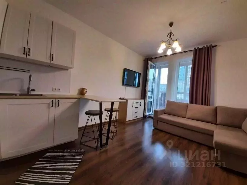 Студия Санкт-Петербург ул. Верхне-Каменская, 5 (28.0 м) - Фото 1