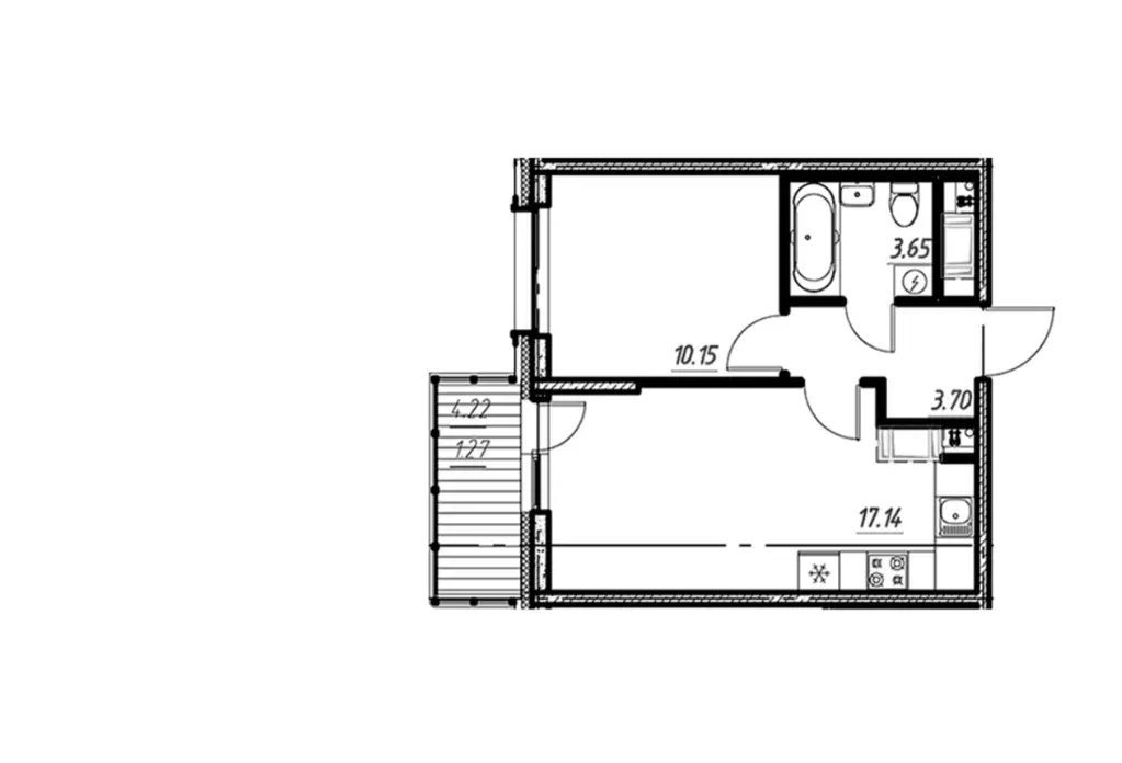 Продаётся 1-к квартира, 35.91 м - Фото 1