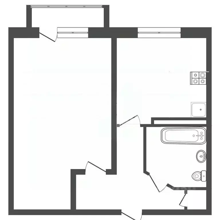 1-к кв. Татарстан, Казань ул. Рихарда Зорге, 39 (31.0 м) - Фото 2